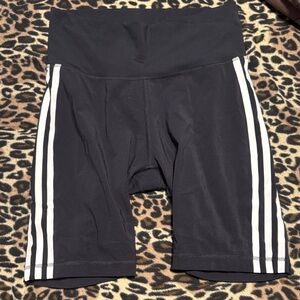 Adidas Black Shorts with White Accents